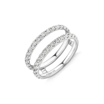 Enhancer Ring With 1/2 Carat Tw Of Diamonds In 14kt White Gold