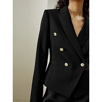 Tailored Double-breasted Blazer For Women