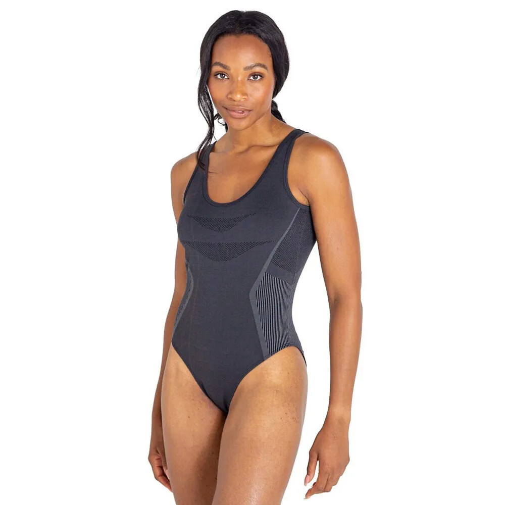 Womens/ladies Don't Sweat It Recycled One Piece Swimsuit