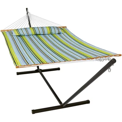 2-person Double Quilted Hammock With 12' Stand