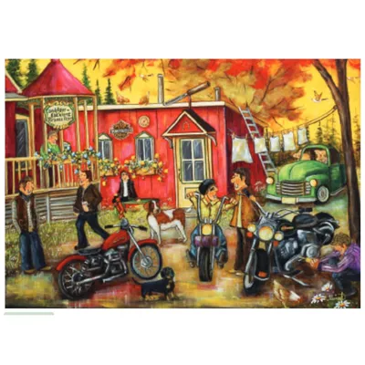 Sunday At The Market By Christine Genest - 1000 Pc Puzzle