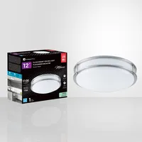 Round Ceiling Light With Integrated Leds 12" Diameter 15w From The Milano Collection