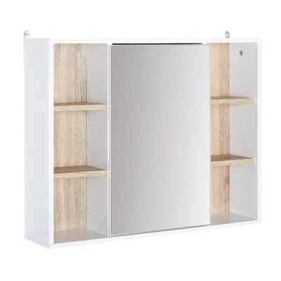 Wall Mount Bathroom Mirror Cabinet With Shelf Door Cupboard