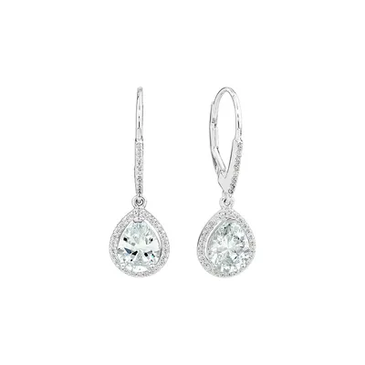 Earrings With Cubic Zirconia In Sterling Silver