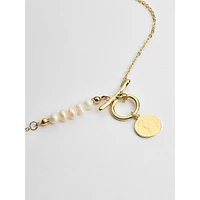 Gold Plated Coin Pattern Necklace