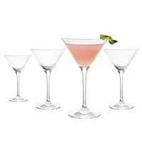 Crystal Martini Cocktail Glasses - Set Of 4