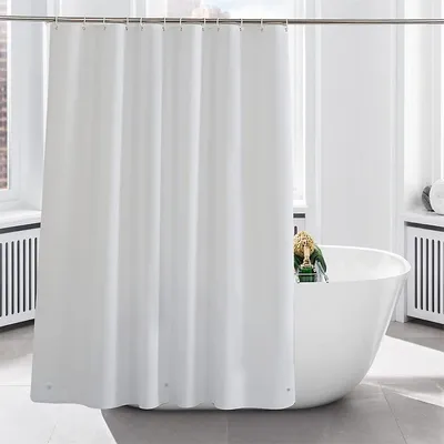 70.6 X 71.6 Inch Peva Waterproof Shower Curtain Liner, White