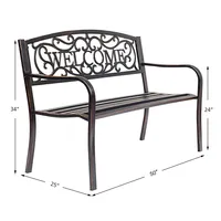 Garden Bench Outdoor Furniture Porch Path Loveseat Chair