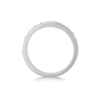 Semi Eternity Moissanite Wedding Ring Band 14k White Gold 0.65ctw
