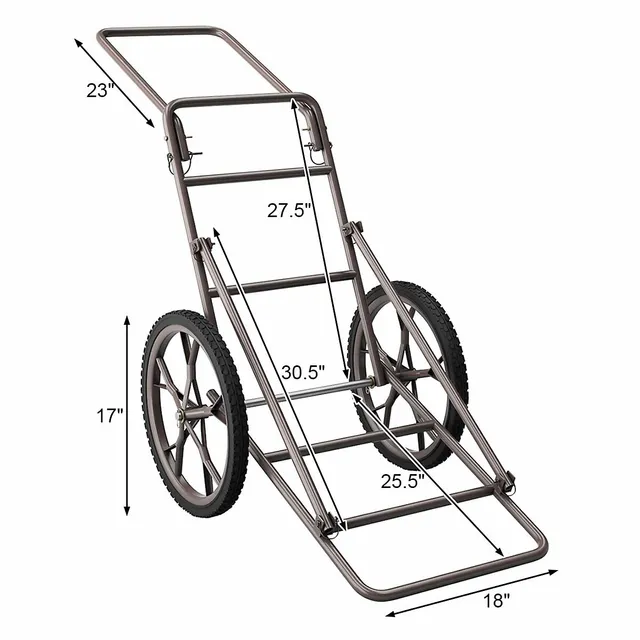 Costway 330lbs Folding Platform Cart Dolly Push Hand Truck Moving