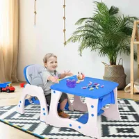 3 In 1 Baby High Chair Convertible Play Table Booster Toddler Tray