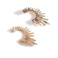 Designer Stone Studed Ear Cuffs