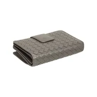 Basket Weave Rfid Secure Medium Clutch Wallet