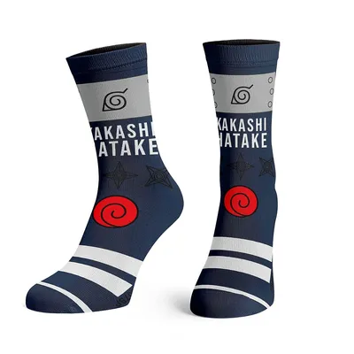 Naruto Kakashi Hatake Hidden Leaf Uzumaki Crew Socks