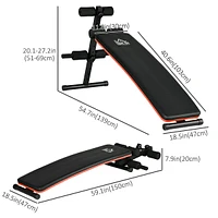 Foldable Sit Up Bench For Home Gym Exercise Black