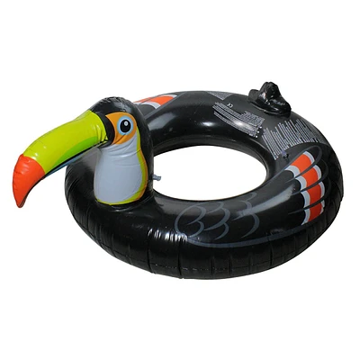 52" Inflatable Black Jumbo Toucan Pool Ring Float