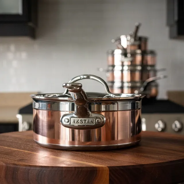 Hudson Ceramic Nonstick Pot 2.6qt Cookware, Pots and Pans, Copper