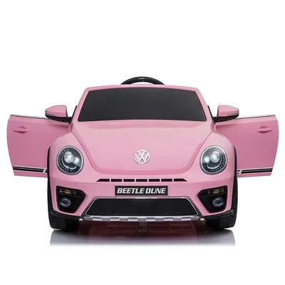 12v Volkswagen Beetle Kids Ride On Car Pink