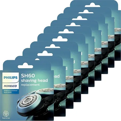 10x Philips Norelco Replacement Head For Series 6000 Shavers Black