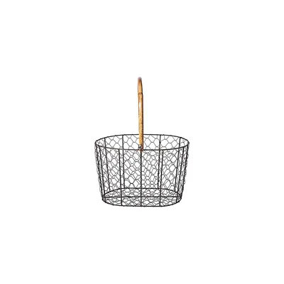 Rattan Handle Wire Basket