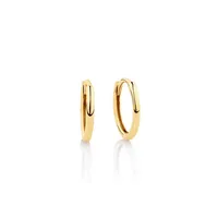 Mini Hoop Earrings In 10kt Yellow Gold