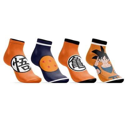 Dragon Ball Super Logos 4 Pack Kids Socks