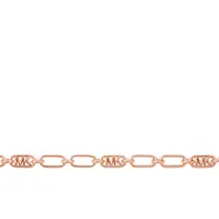 Women's Premium Metallic Muse Rose Gold-tone Brass Chain Necklace