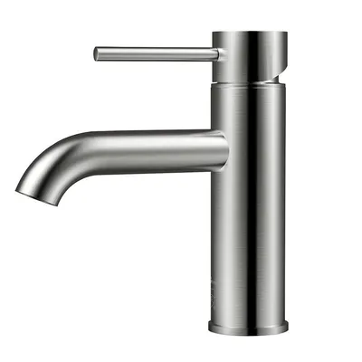 Lead Free Brass Single Handle Taps Bathroom Faucet Basin Faucet - Brushed Nickel (Without Faucet Plate)