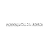 60cm (24") 7.2mm Width Curb Chain In Sterling Silver