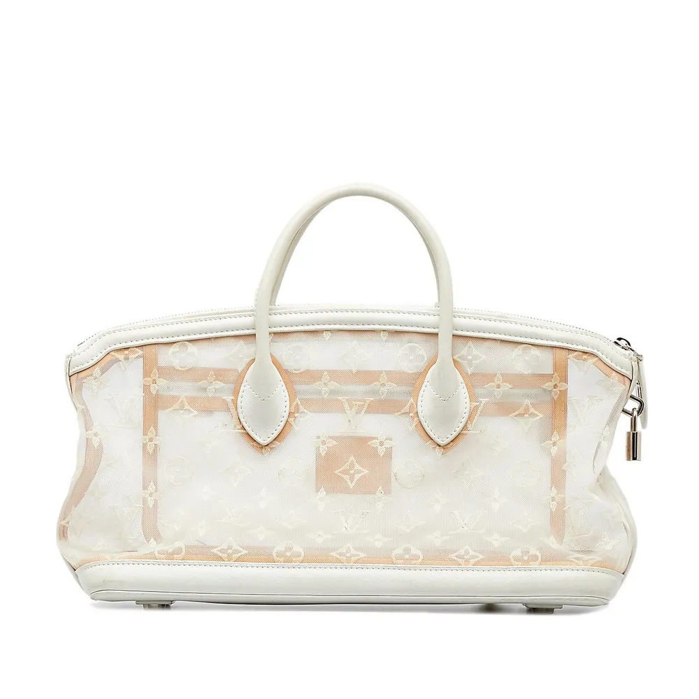 Louis Vuitton White Monogram Transparence Lockit East-West