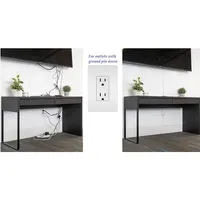 Outlet & Plug Concealer With Dual Vertical Power Strips & Cord Management Kits For Mounted Tvs, Two 8-foot 3 Outlet Power Strips, Universal Size
