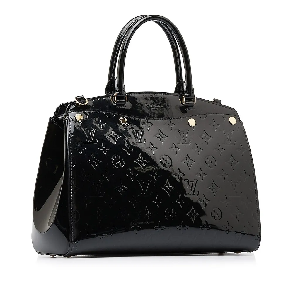 Louis Vuitton Black Monogram Vernis Brea MM NM Bag Louis Vuitton