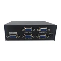 VGA Splitter 1 in 4 Out Multiple Monitors Share One Computer