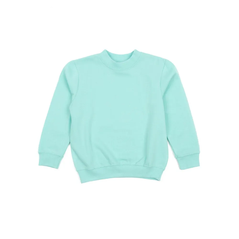 Kids Long Sleeve Classic Solid Color Sweatshirt