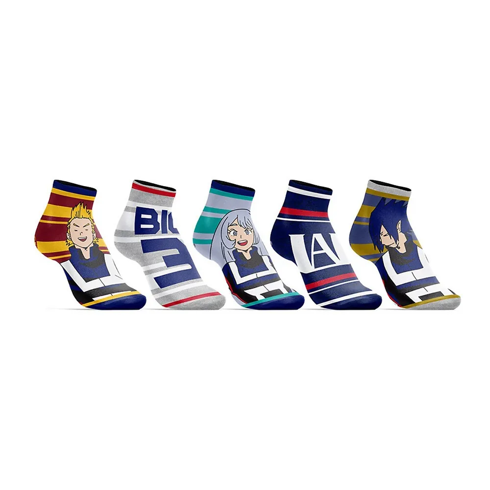 Bioworld My Hero Academia The Big 3 Juniors Ankle Socks 5 Pair - Mens