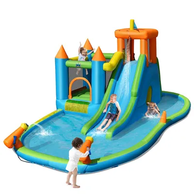 Bountech Inflatable Water Slide Kids Bounce House Splash Pool Without Blower