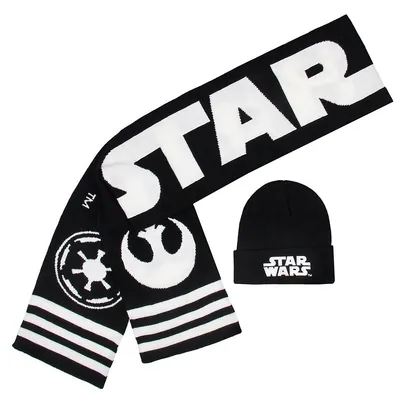 Star Wars Logo Knit Scarf & Beanie Set