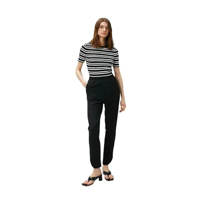 Skinny Fit Woven Straight Trousers