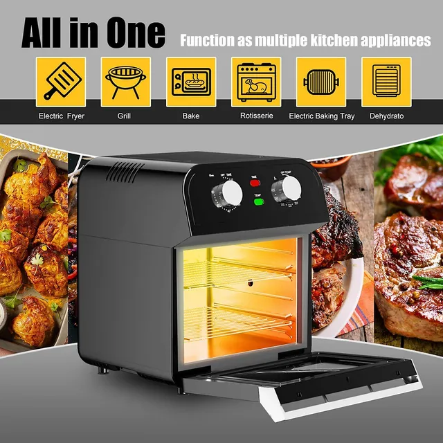 Ventray Convection Countertop Oven Master, 26qt Digital Controlled Electric Air Fryer Toaster - Silver