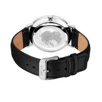 Men's Solar Stainless Steel Watch In Silver/black