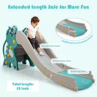 4 In 1 Kids Climber Slide Play Set W/basketball Hoop & Toss Toy Indoor & Outdoor