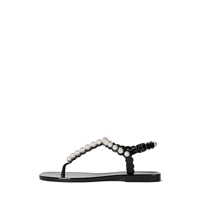Pearlesque T-strap Sandal