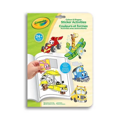 Color & Shapes Sticker Activity Book - Whimsical Wheels