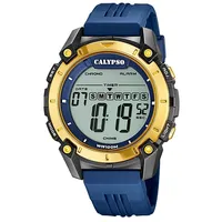 50mm Round Mens Digital Watch, Sports Silicone Strap, Chronograph, Dual Time, Timer, Lap, Light, Day / Date - K5814
