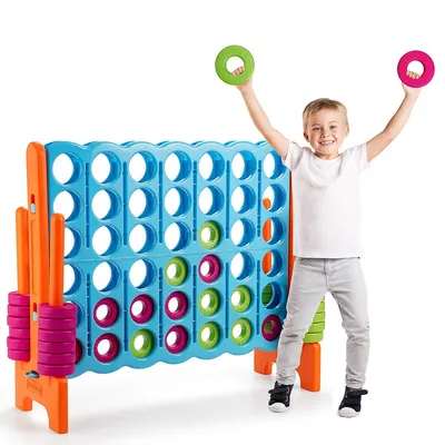 Jumbo 4-to-score 4 In A Row Giant Game Set Indoor Outdoor Kids Adults Family Fun