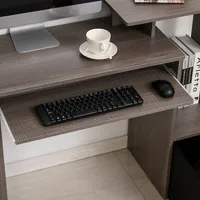 Computer Desk With Keyboard Tray & Fabric Drawer