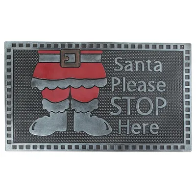 Rubber Mat (santa - Please Stop Here)