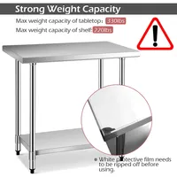 24'' X 36'' Stainless Steel Food Prep & Work Table Commercial Kitchen Worktable