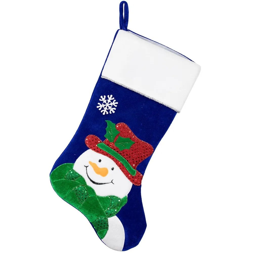 Northlight 20 Glittered Snowflake Christmas Stocking with White