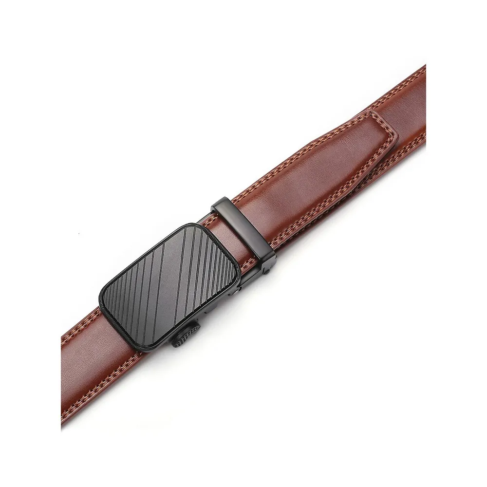 Modern Striped Ratchet Belt